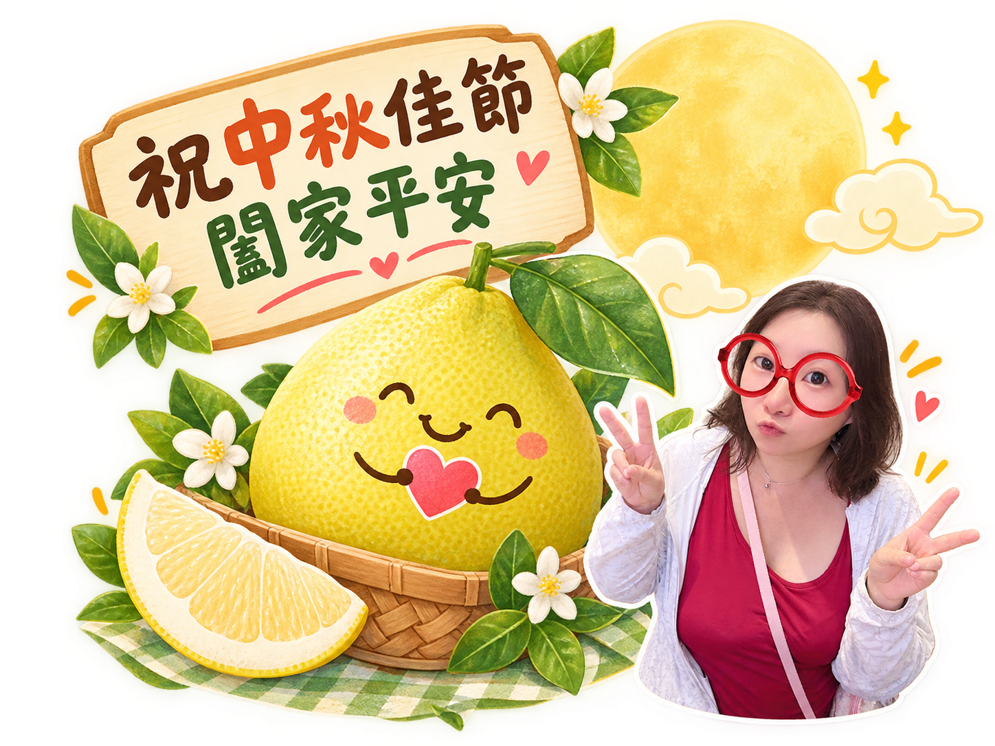 中秋賀卡Q板